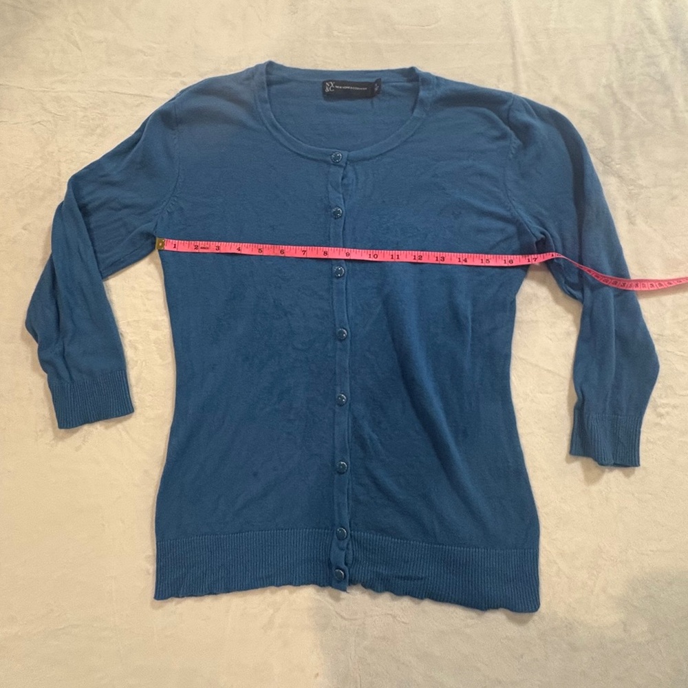 New York & Company Blue Cardigan